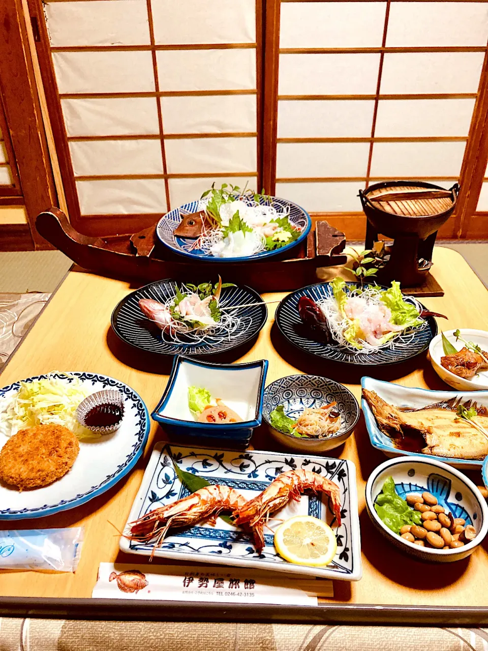 いわき湯本温泉「伊勢屋旅館」の夕食|Go Satoさん