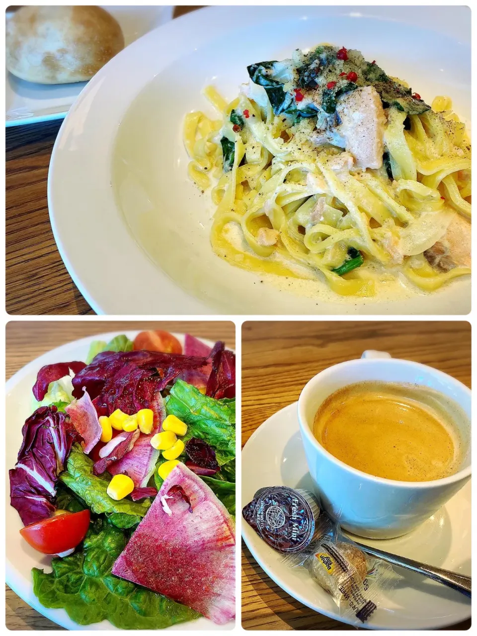 Snapdishの料理写真:セストランチ（タリアテッレ − サーモンとほうれん草のクリームソース） ¥2,480|Blue Moon Caféさん