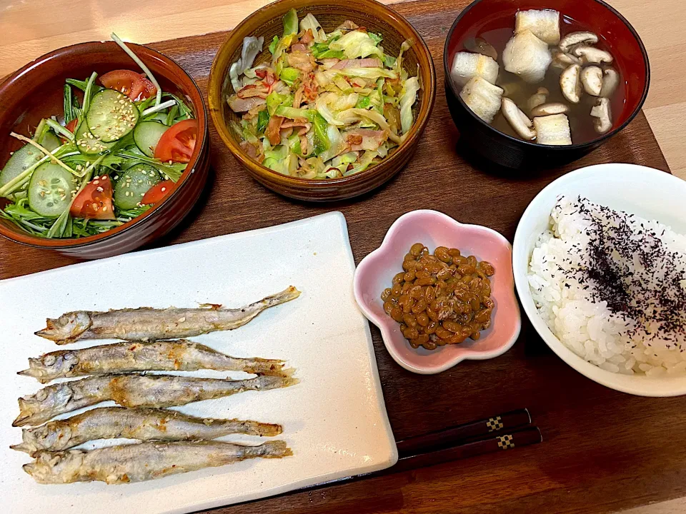 ししゃも🐟定食。|かおちゃんさん