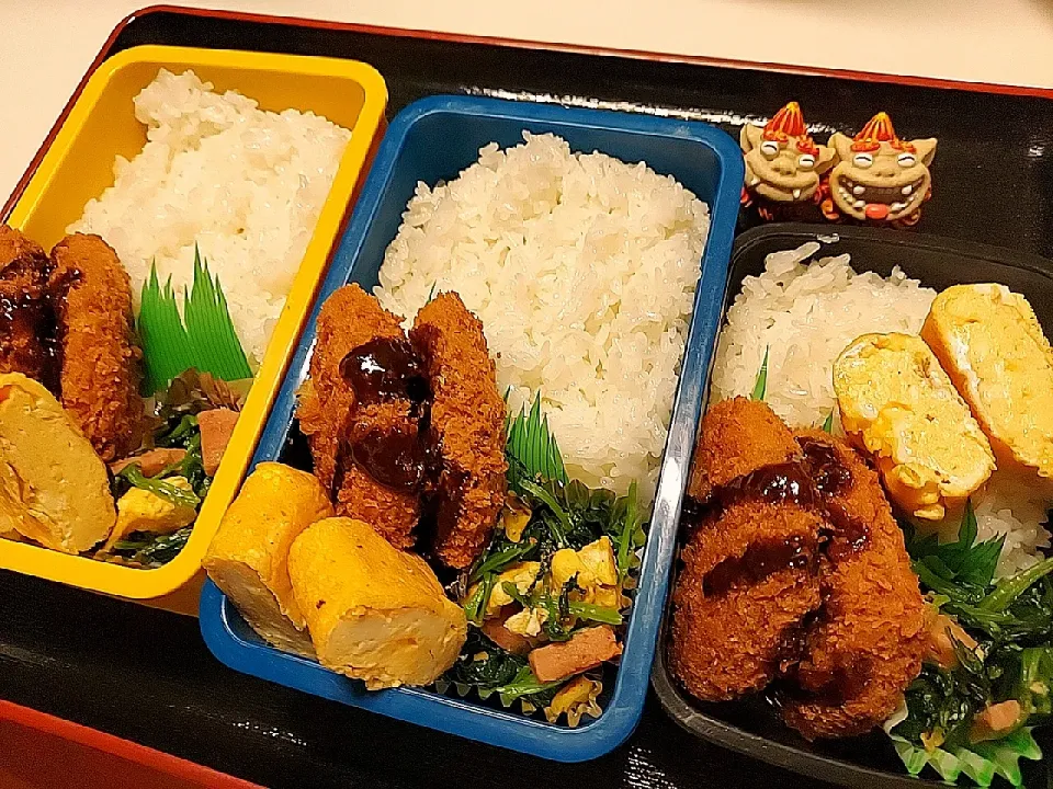 夫弁当、息子弁当、娘弁当|みどりさん