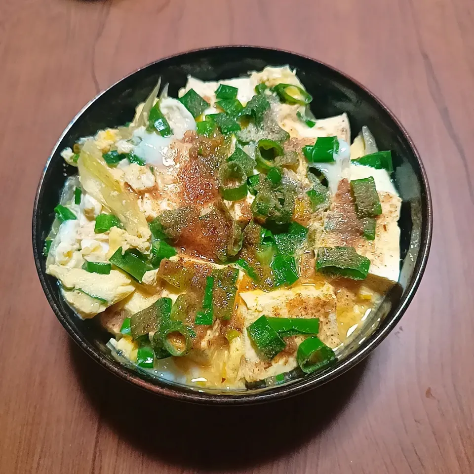 豆腐の玉子とじ丼|玉藻天狐丸さん