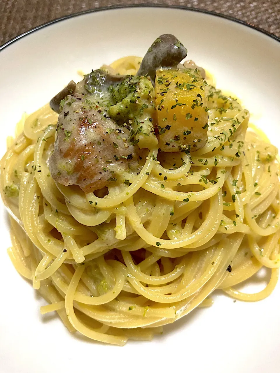 Snapdishの料理写真:和風クリームパスタ|rhさん