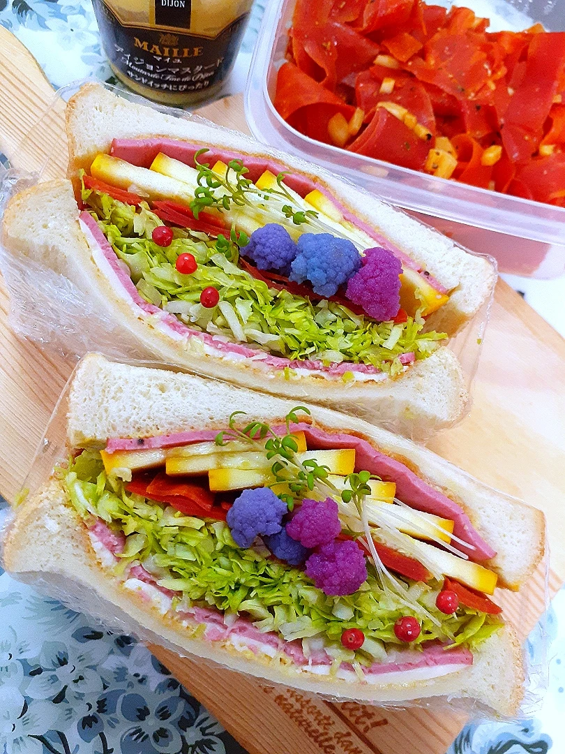 @きなこさんの料理 🔷金時にんじんのマリネ🔷➡️🔷わんぱくサンド🥪🎄🎅🎁✨20221222💕🔷
|@きなこさん