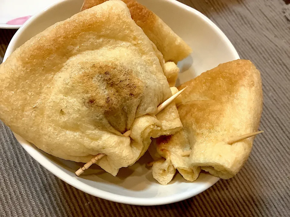 納豆を入れて胡麻油で焼く😋|アライさんさん