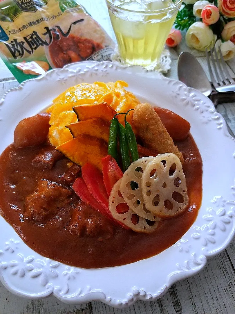 Snapdishの料理写真:欧風ドレスドオムカレー|sugar beansさん