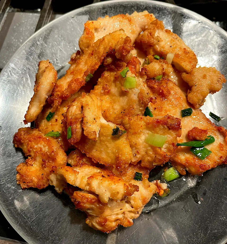 Quick pan fry chicken with green onions|🌺IAnneさん