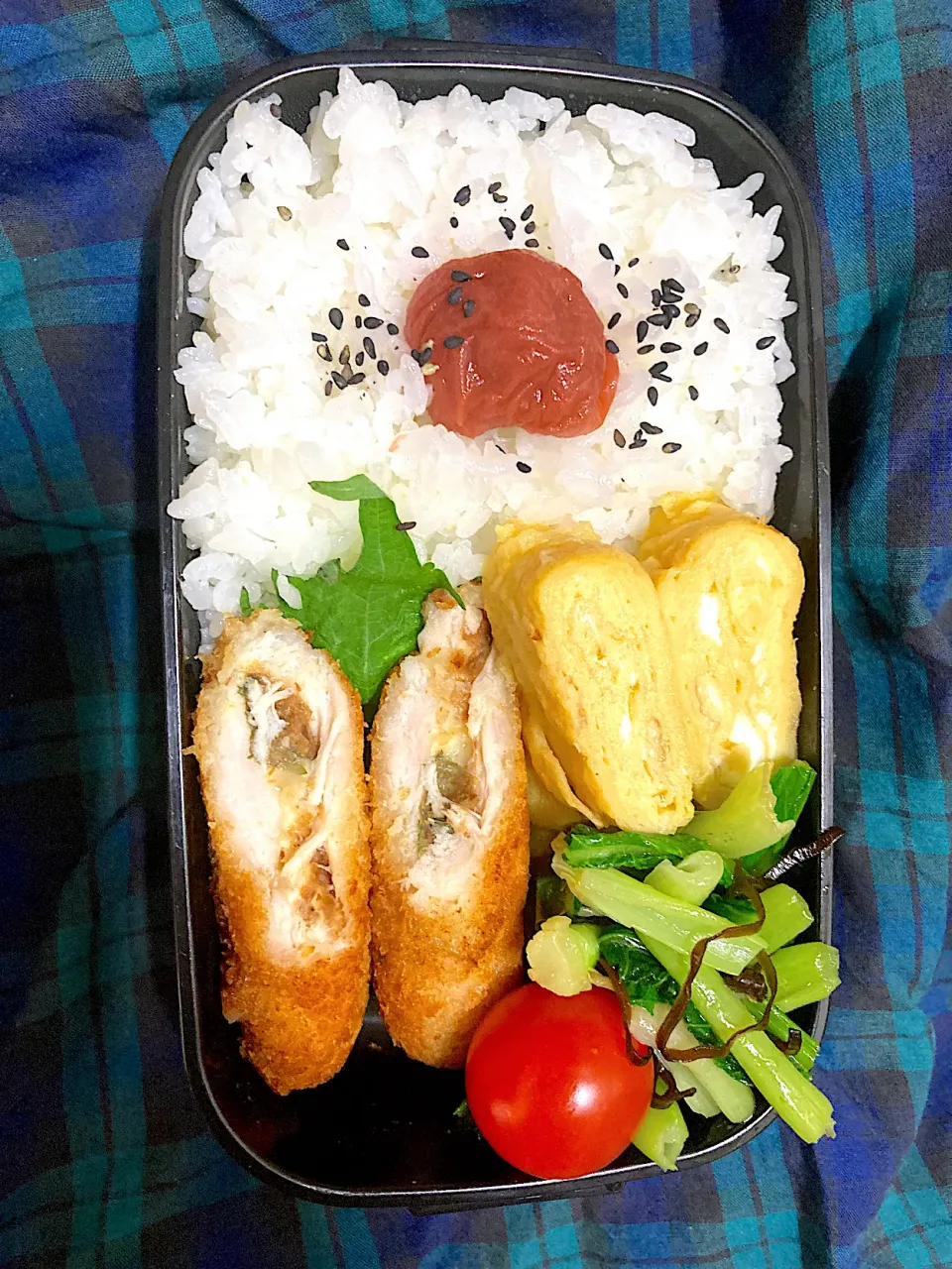 ささみの梅しそチーズフライのお弁当。|ナタママさん