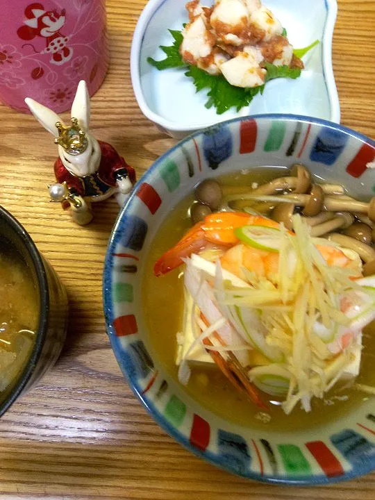 '22．12/23
今夜は豆腐の海老餡掛け😋|たえさん