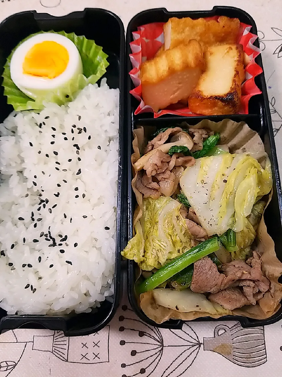 豚肉と白菜、小松菜の中華弁当|shinさん