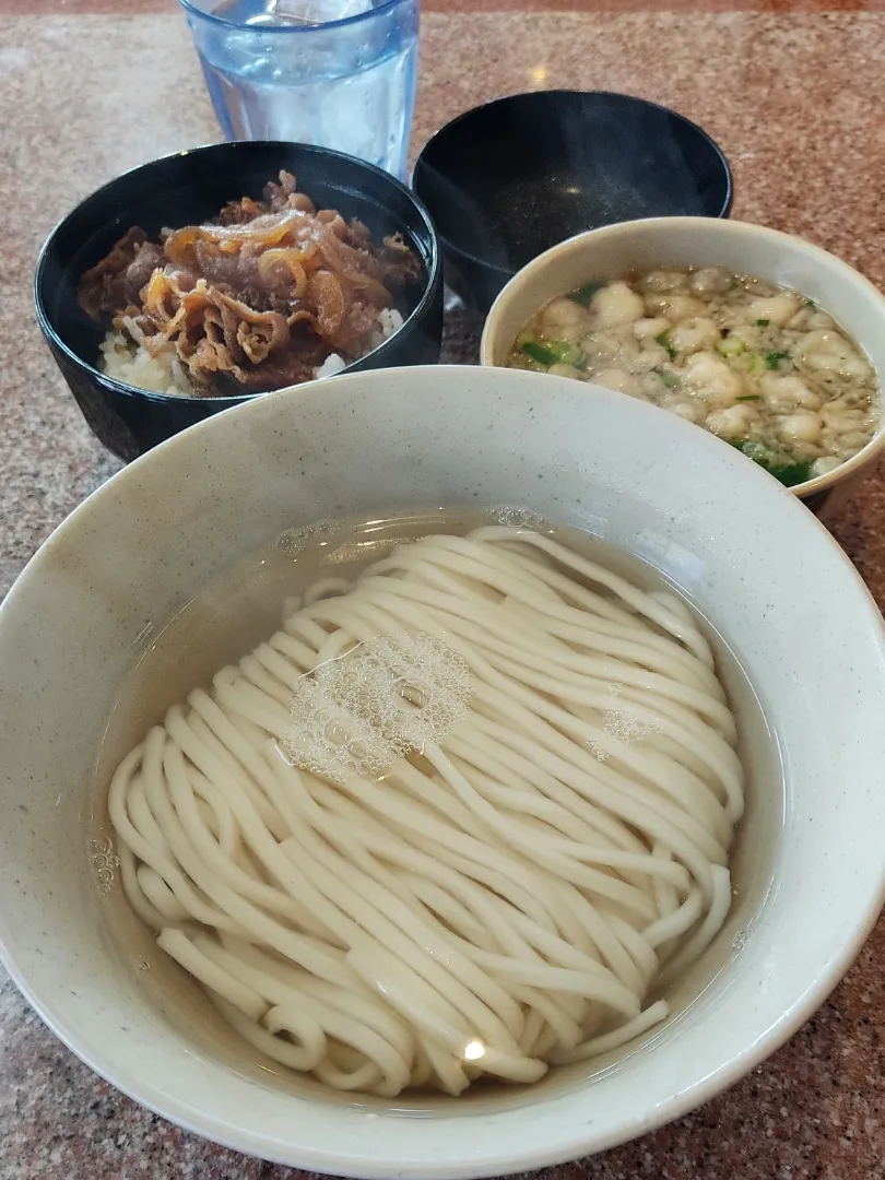 天領うどんとミニ牛めし|Rピージャーさん