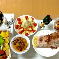 Snapdishの料理写真:クリスマスイヴディナー|しおり。さん