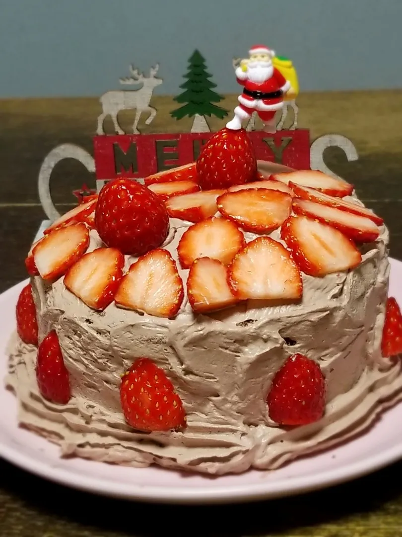 パパ作👨クリスマス🎄チョコケーキ|ぱんだのままんさん