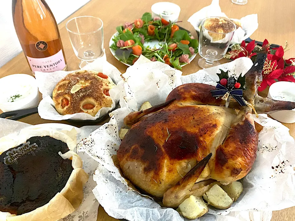 クリスマス☆丸鶏ディナー🎄|あやさん