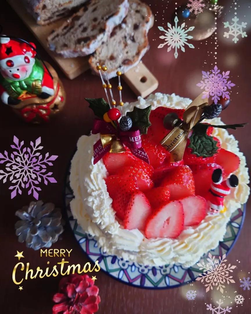 Snapdishの料理写真:クリスマスケーキ|B L U E 🍴さん