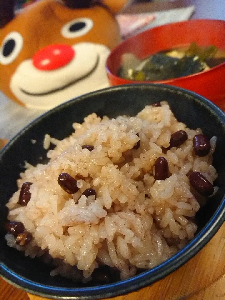 クリスマス赤飯朝ごはん|食事メモメモさん