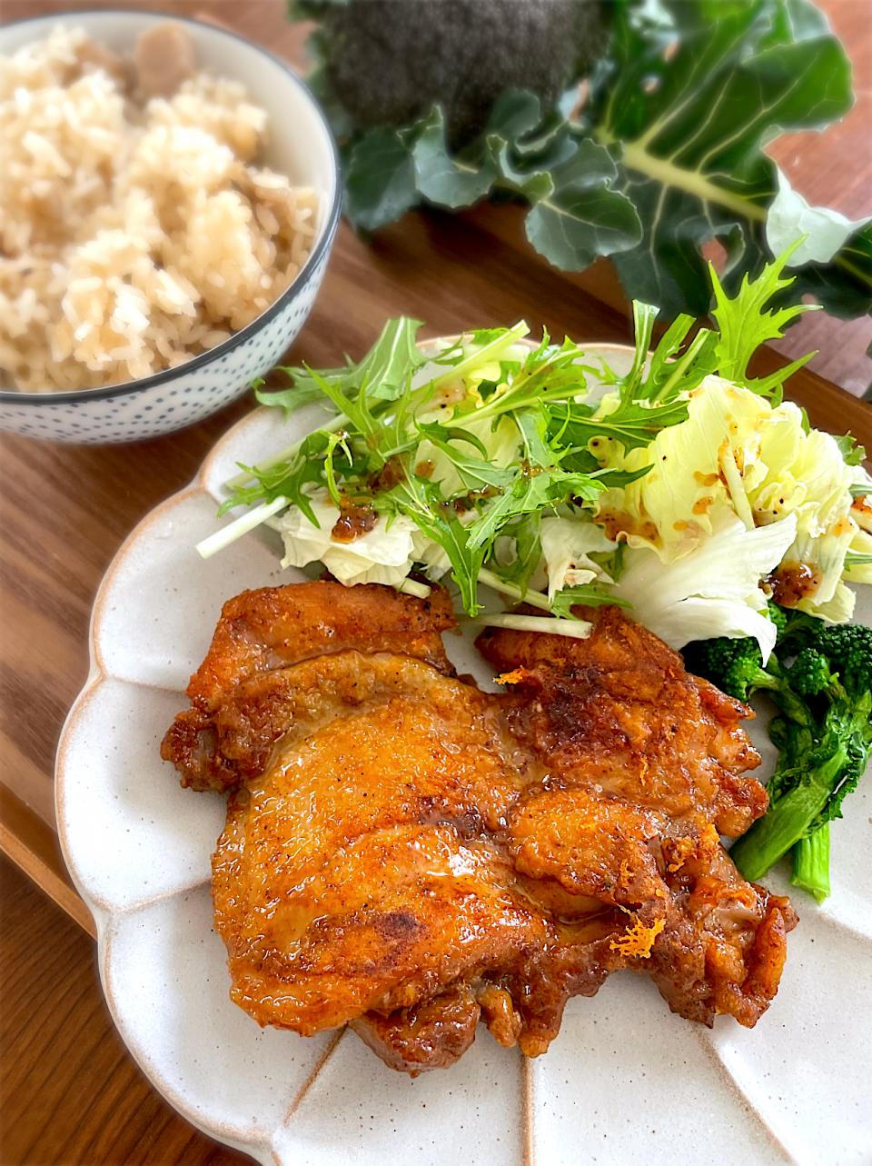 カリカリチキンステーキ