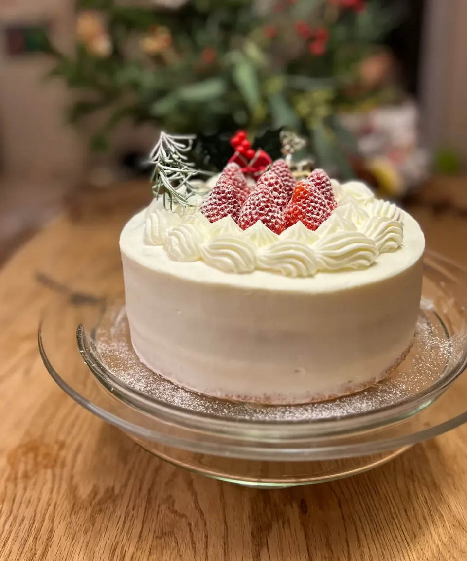 シンプル王道な苺ショート🍓クリスマスケーキ|わたげさん