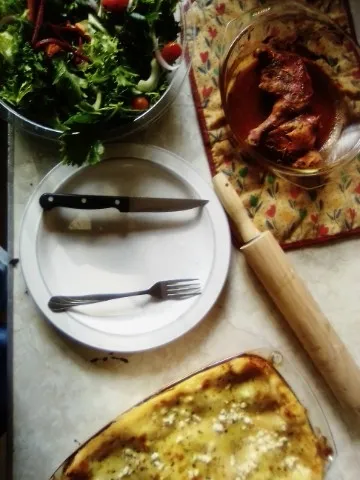 Green salad, Chicken and Lasagna|Sasha Harvestさん