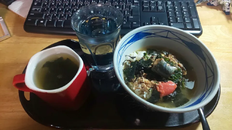 Snapdishの料理写真:味噌茶漬け(朝飯)|enarinさん