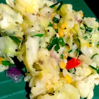 stir fry cabbage with cauliflower 😋#foodie#vagefood#stirfry|vinuさん