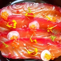 beetroot and orange cured salmon.|The Kitchen Traiteurさん