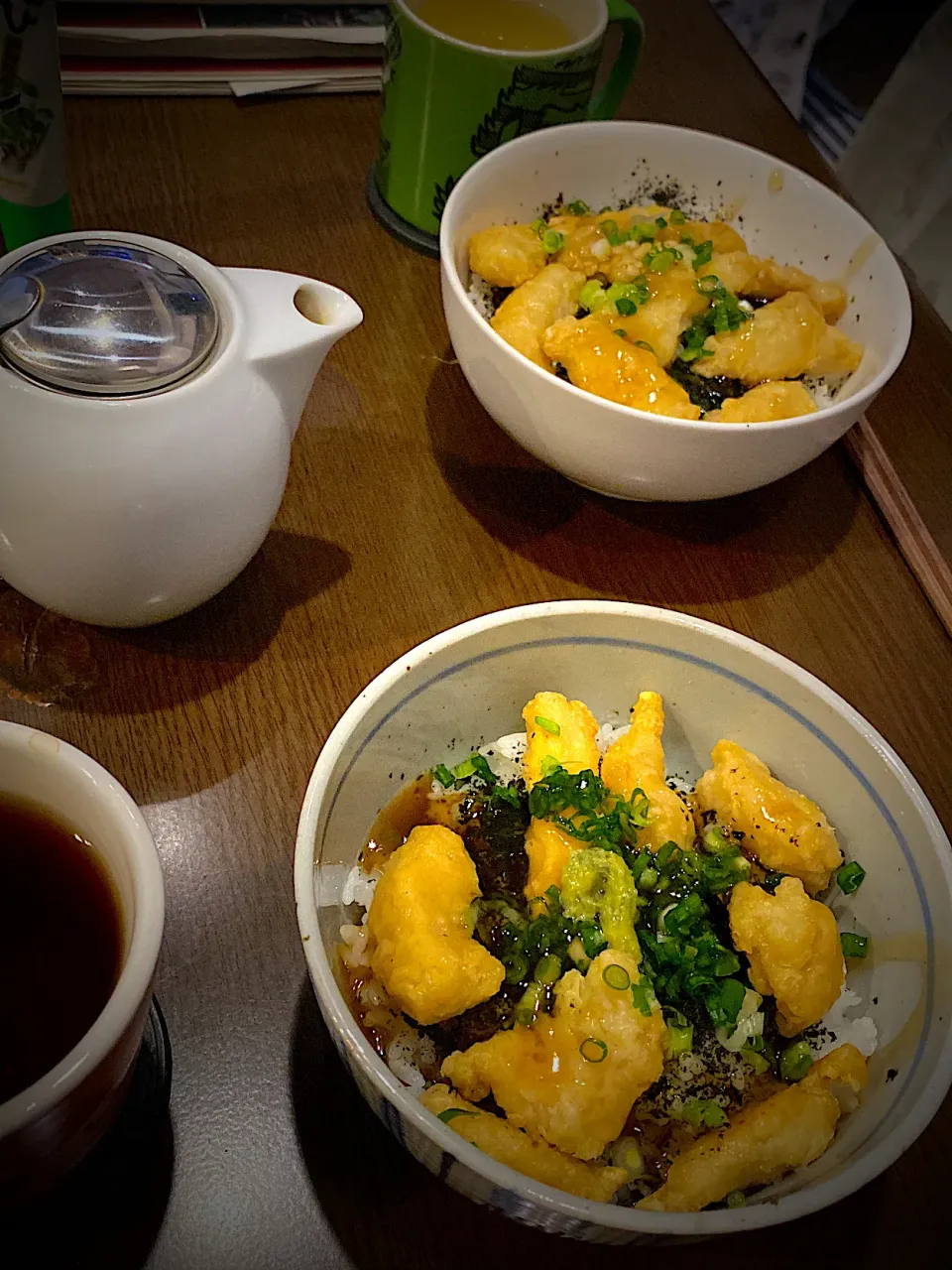 鶏天丼　もみ海苔　お茶|ch＊K*∀o(^^*)♪さん