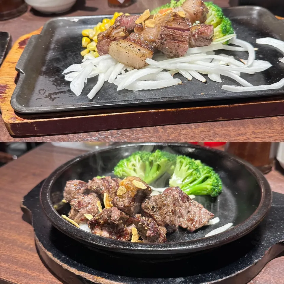 #夜ステ　乱切り和牛リブ150g  カットヒレ　150g  ＃いきなりステーキ元住吉店|Hajime Sakaiさん