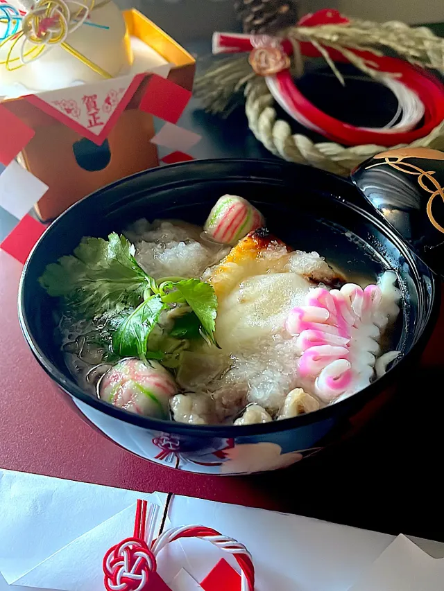 Snapdishの料理・レシピ写真:とんちんさんのみぞれ雑煮🎍
フライングだけど念願達成♪( ´▽｀)｜新年あけましておめでとうございます💗2025巳年新年号