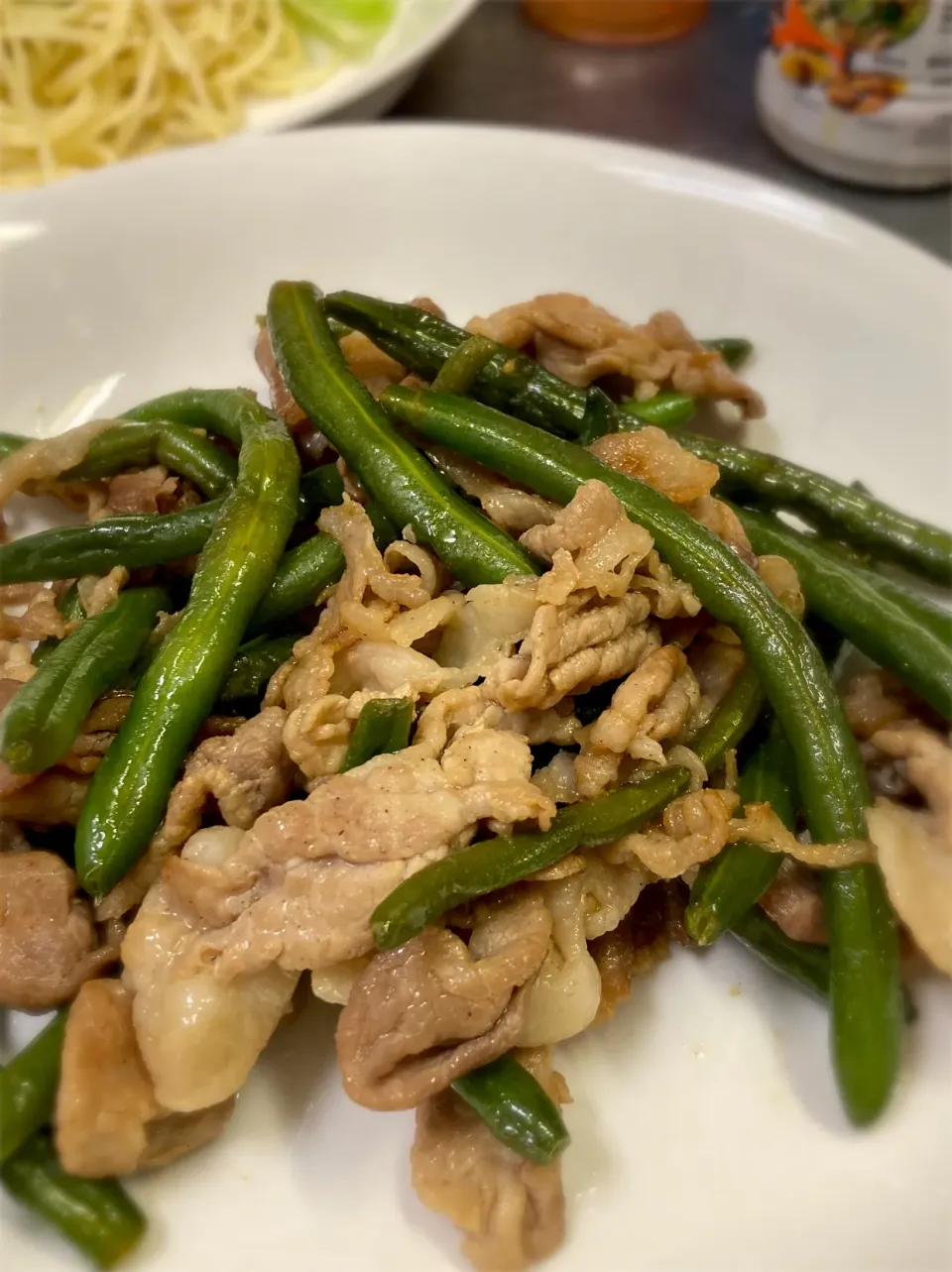 豚肉とさやいんげんのレモン醤油炒め|ゆずくみさん