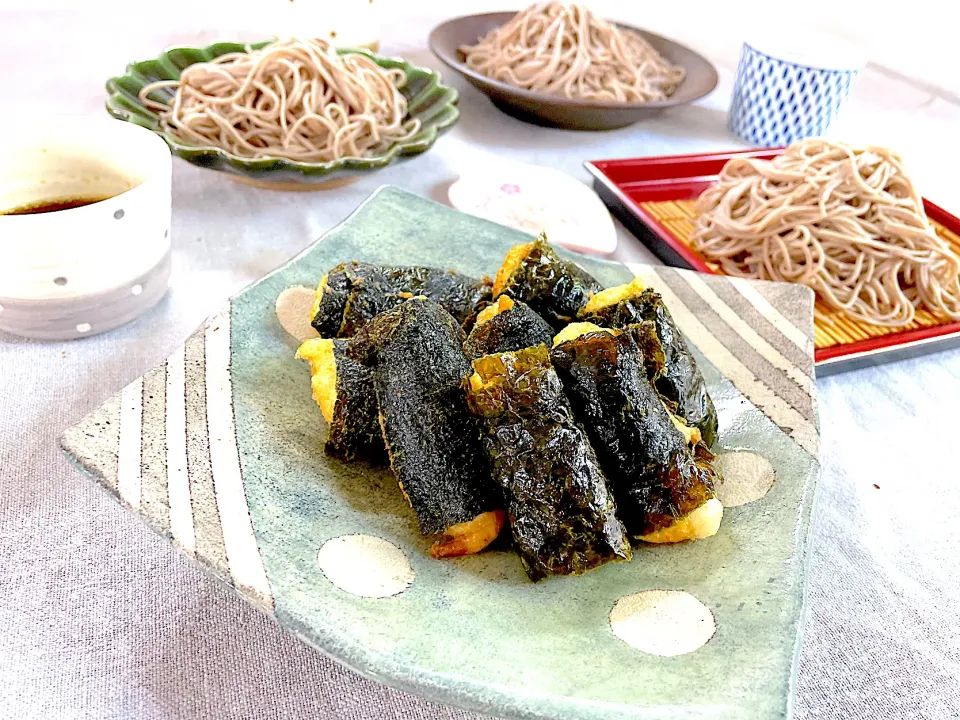 自然薯磯辺揚げとせいろ蕎麦🥢|ゆかりさん