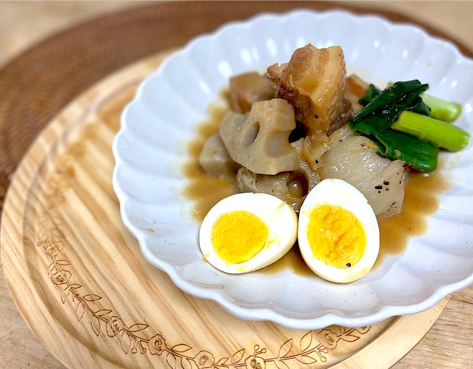 ごろっと蓮根と豚肉の甘酒煮