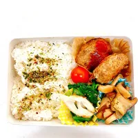 Snapdishの料理写真:ハンバーグ弁当|obento☻m☻さん