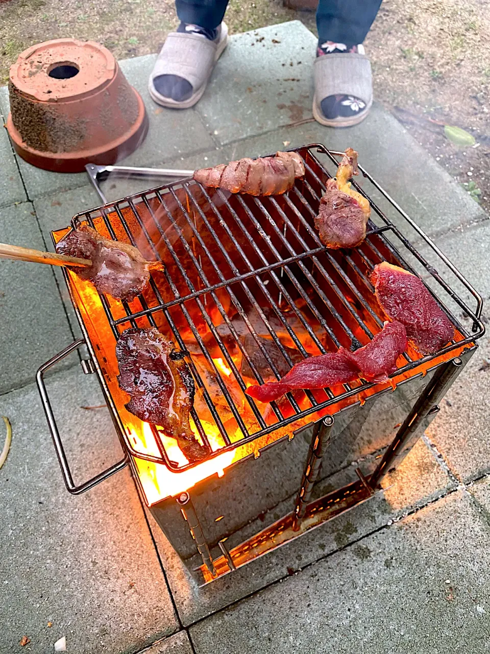 大晦日　真冬のお庭でBBQ|かおりさん