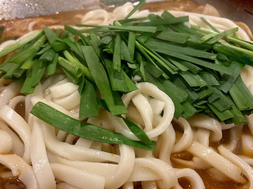 ちりとり鍋締めヒラ麺‼️|サチ😊さん