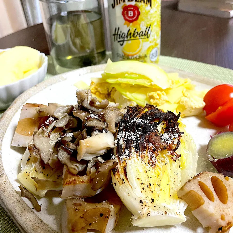 1/3晩ご飯：白菜と豚のミルフィーユグリル|ななみんさん