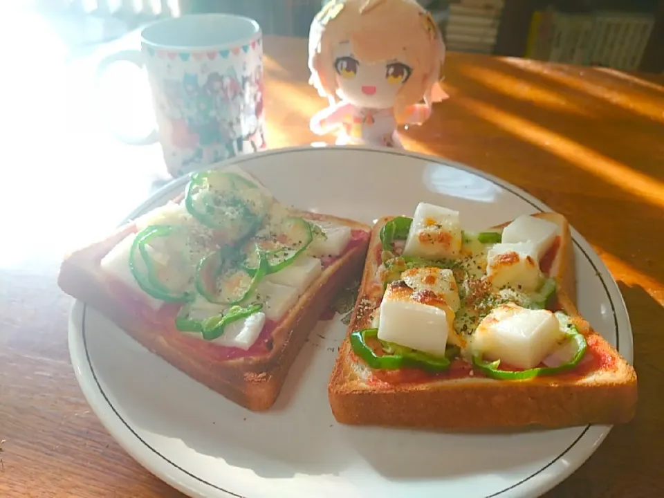 餅チーズピザトースト|わんこ餅さん