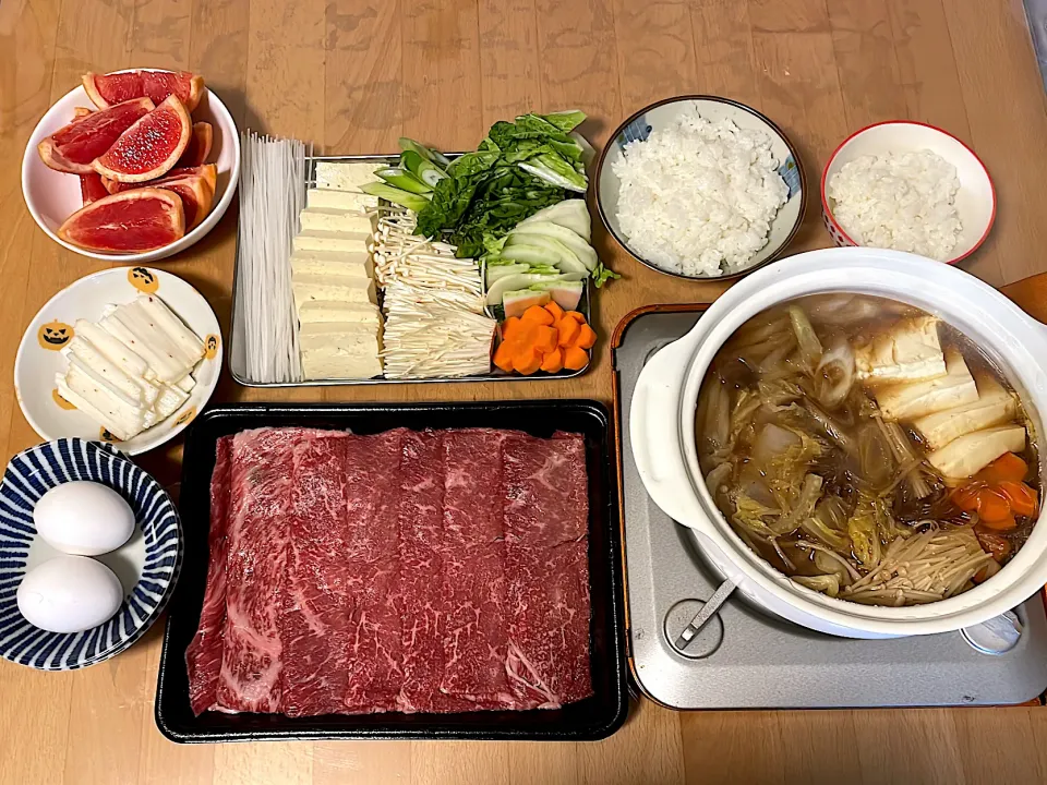 すき焼き鍋　とろろ芋　ルビー|そのみさん