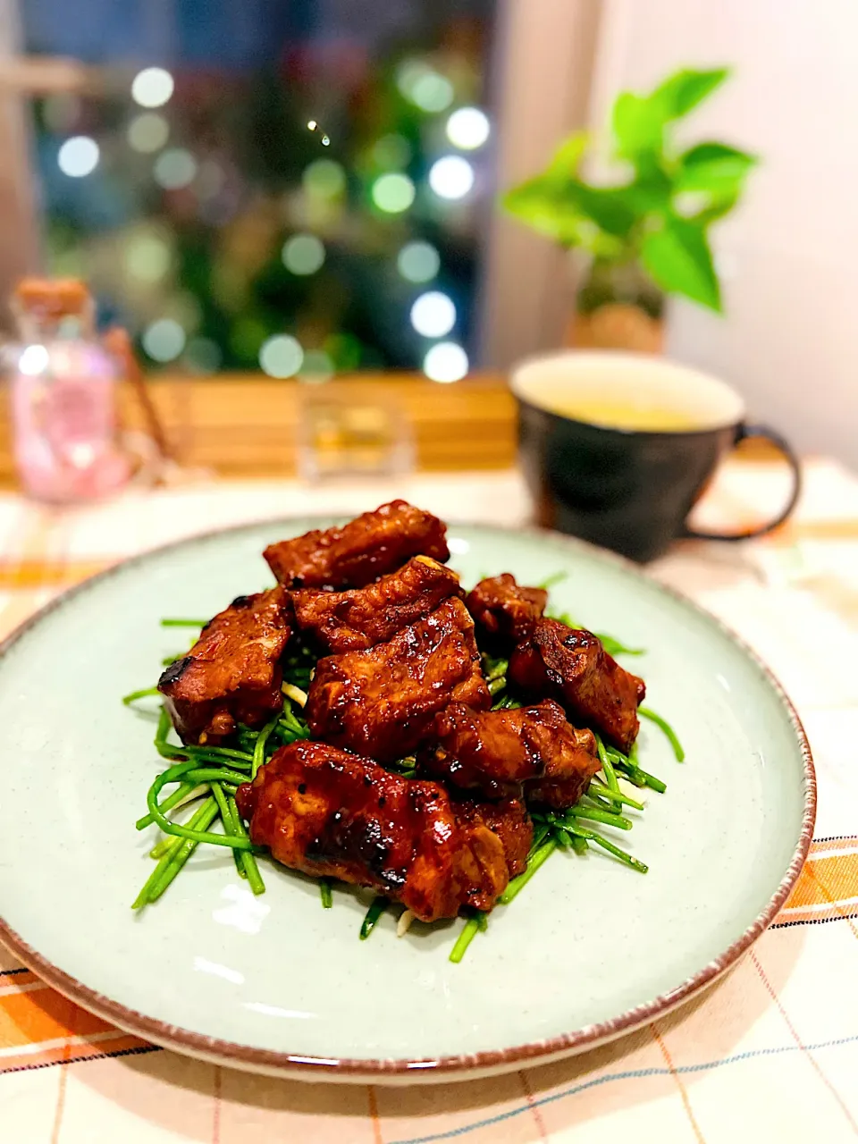 Snapdishの料理写真:Braised Brazil pork ribs with stir-fry Taiwan Kaohsiung|Zhen Zhenさん