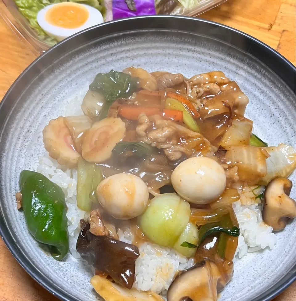 おせちの残り物消化の中華丼|ミカさん
