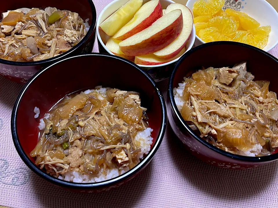 Snapdishの料理写真:すき焼き丼晩ごはん~(^^)❤︎|いつくしみちゃんさん