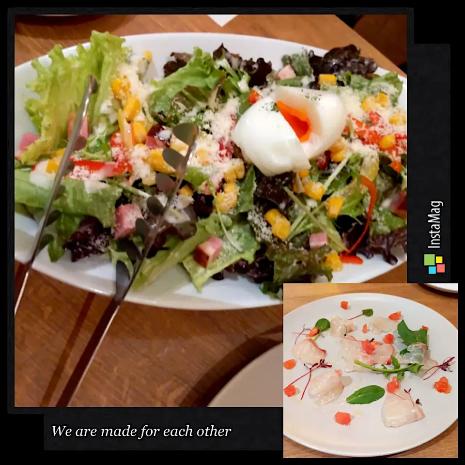 シーザーサラダ🥗と真鯛のカルパッチョ🐟😋|アライさんさん