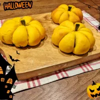 Snapdishの料理写真:かぼちゃパン🎃|こーちゃさん