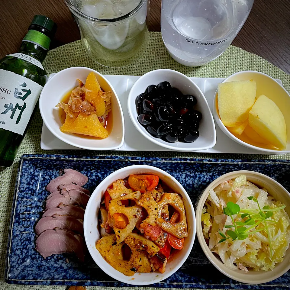 Snapdishの料理写真:1/6晩ご飯：白州のための週末飲み|ななみんさん