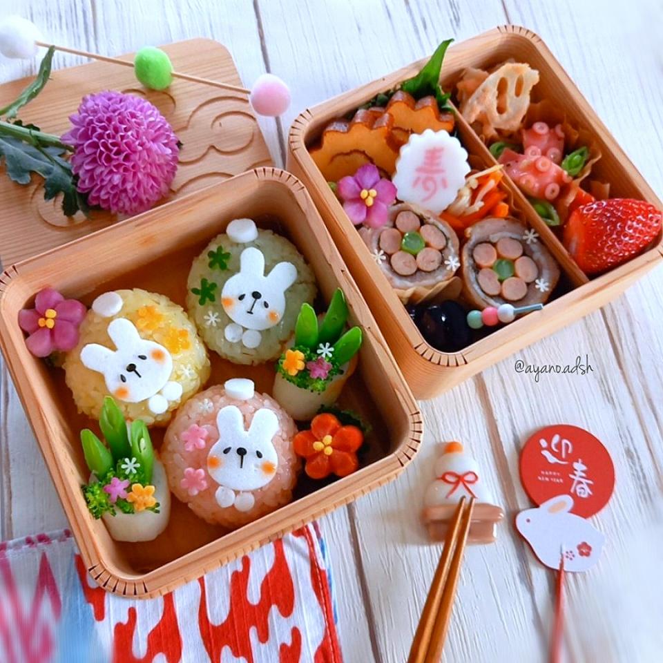 🐰カラフルうさぎおにぎり🐰卯年弁当
