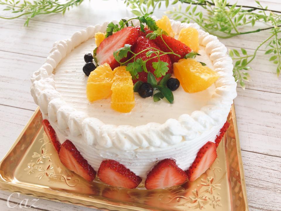 フルーツのデコレーションケーキ🎂
