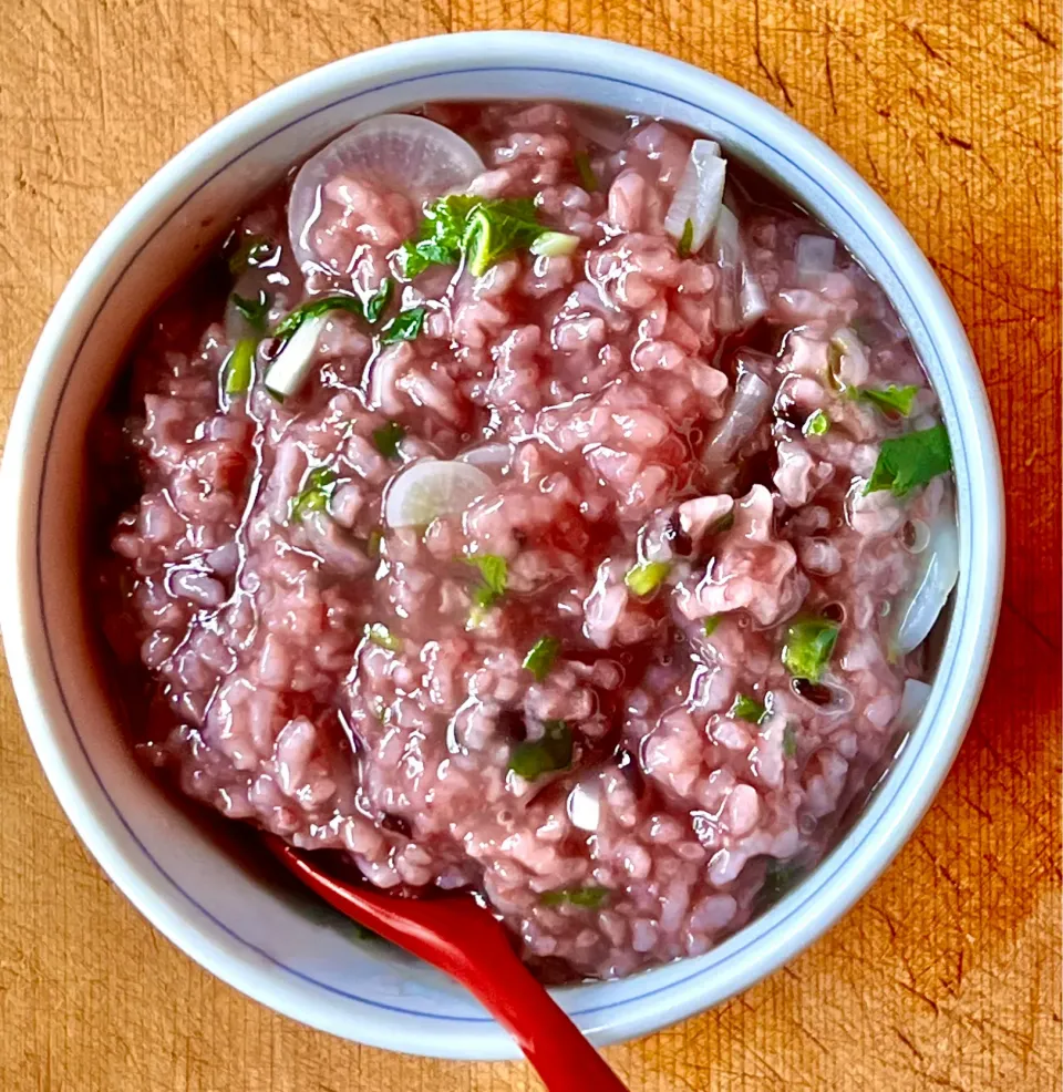 Nanakusa-gayu (rice porridge with the seven herbs of spring)|Mac Makoto Kunoさん