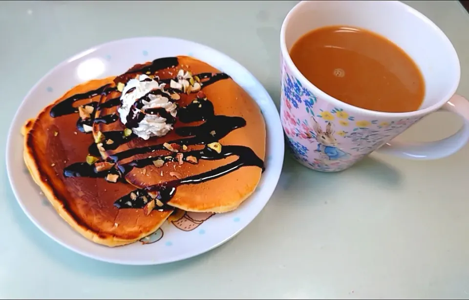 Snapdishの料理写真:カフェ風パンケーキ|zakkiesさん