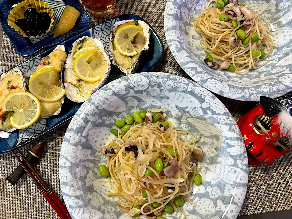 Snapdishの料理写真:アルモンデぺぺロン&冷凍牡蠣グラタン🤗|noeさん