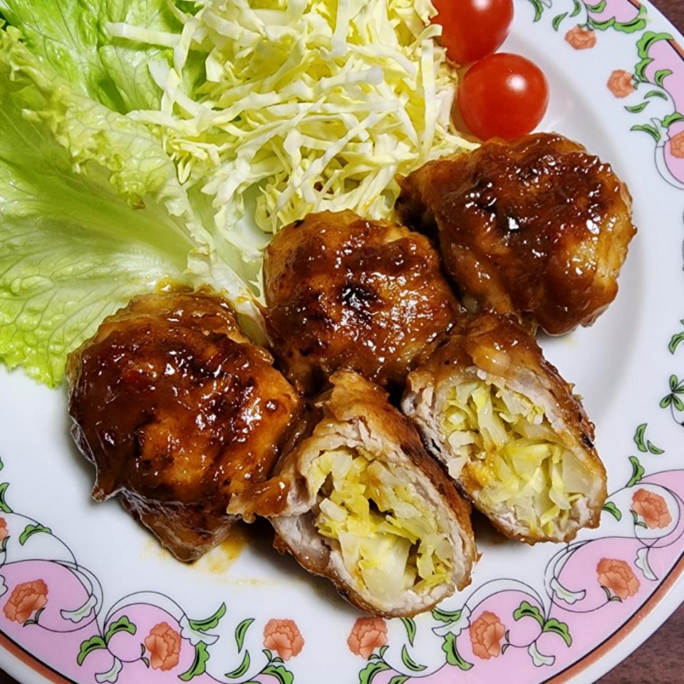 キャベツの回鍋肉風肉巻き