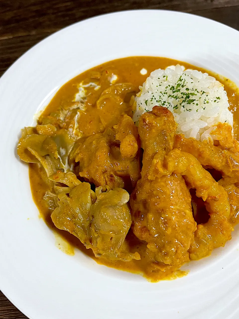 舞茸とエビ入りチキンバターカレー|あまねこ🌿さん